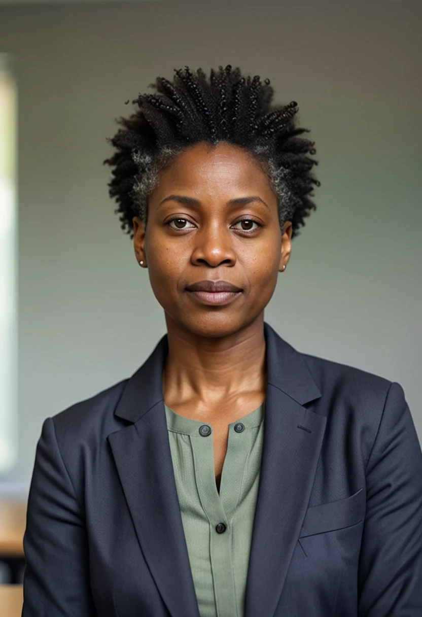 AI-generated portrait of Nadia Okafor